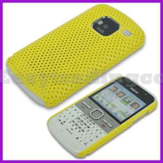 Mesh Hard Back Cover Case for Nokia E5 Yellow  