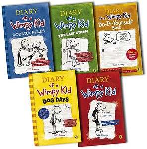 Diary of A Wimpy Kid Collection 5 Books Set Jeff Kinney  