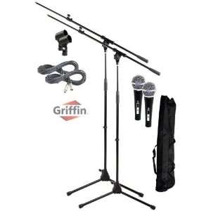   XLR Cables Telescoping Tripod Bag 2 Pack Griffin Musical Instruments