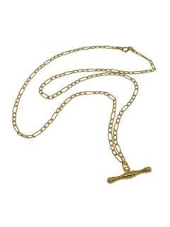carat Yellow Gold T bar Necklace Very.co.uk