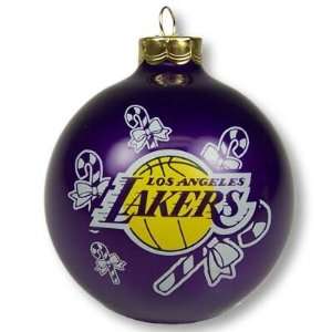  LOS ANGELES LAKERS GLASS BALL CHRISTMAS ORNAMENT Sports 