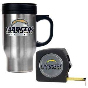  San Diego Chargers NFL Travel Mug & Tape Measure Gift Set 