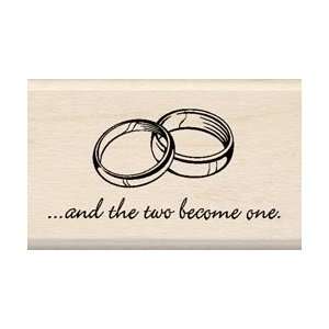  Wood Mounted Rubber Stamp   Two Rings Arts, Crafts 
