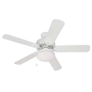 Harbor Breeze Calera 52 White Outdoor Ceiling Fan with Light Kit Used