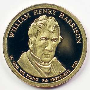 2009 S Proof William Henry Harrison Presidential Dollar Coin  