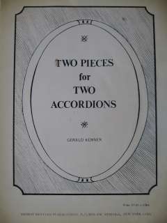 Classical Accordion Music 2 Pieces for 2 Accordions  