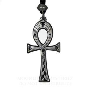 Small Egyptian Ankh Pendant Jewelry Pewter Kemetic Talisman Amulet 