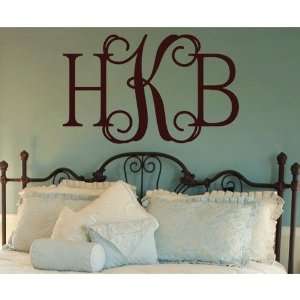  Hip Chick Monogram Wall Decal Size 28 H, Color Granite 