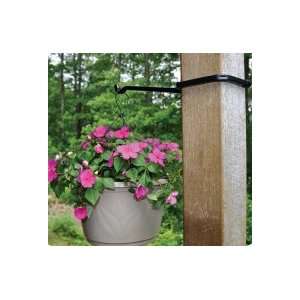 METAL HANGING PLANT FENCE POST HANGER   SLIPS OVER ANY 4X 4 DECK 