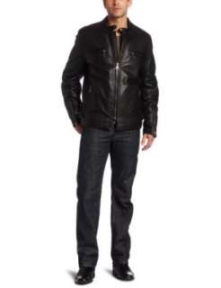  Andrew Marc Mens Cafe Racer Jacket Clothing