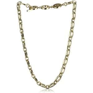 Anne Klein Daisy 17 Gold Tone Chain Link Necklace
