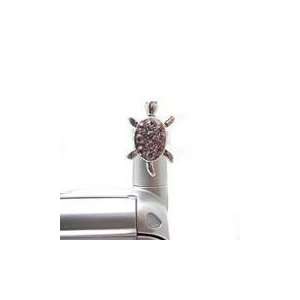 com Cell Phone Antenna Ring Charms ~Purple Crystal Turtle Cell Phone 