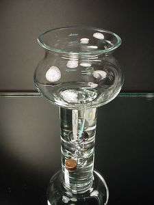Vintage Krosno Art Glass Crystal Bubble Vase Poland  