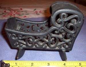 Antique Cast Iron CRADLE in Excellent Condition! Large Toy Size, Great 