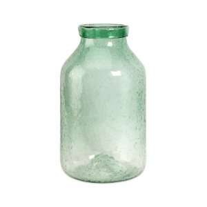 Vintage Large Decorative Green Bubble Glass Jar:  Kitchen 