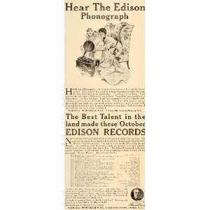   Records Antique Phonograph Music   Original Print Ad