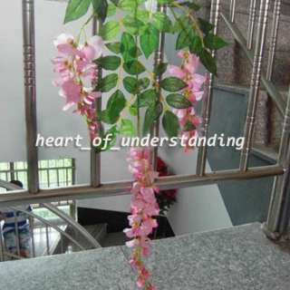 1pc 80cm/31Artificial Silk Wisteria Bush Flower Vine Wedding Garland 