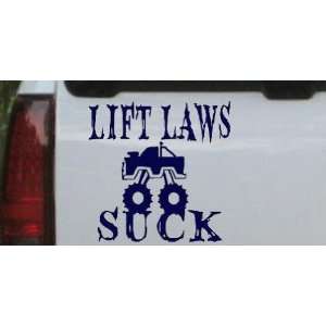 6in X 6in Navy    Lift Laws Suck Off Road Car Window Wall Laptop Decal 