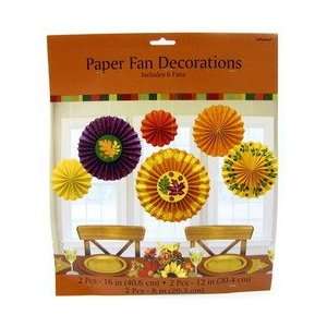  Party Supplies decoration paper fan fall 6ct Toys & Games