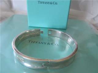 Tiffany & Co.1837 S/Silver Hinged Bangle Bracelet Lg.  