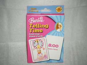 New Barbie Telling Time Learning Game Flash Cards 9781593941376  