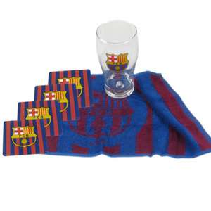 FC Barcelona Football Club Mini Bar Set Pint Glass Club Badge BRAND 