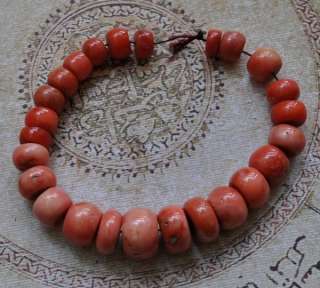 Antique Yemeni genuine red coral beads Necklace  