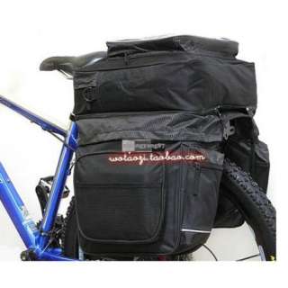 50L Cycling Bicycle Bag Bike Outdoor rear seat bag pannier Black 