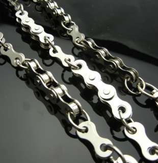   32 Silvertone Bicycle Bike Chain Metal Wallet Key Chain Biker Hiphop