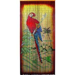   Asli Arts Model Parrot Painted Bamboo Curtain Patio, Lawn & Garden