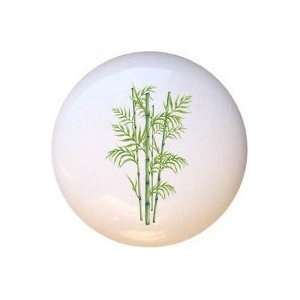 Bamboo Plant Flowers Floral Drawer Pull Knob