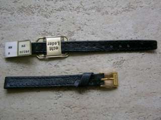 Boss swiss hand made leather black watch band 8mm  
