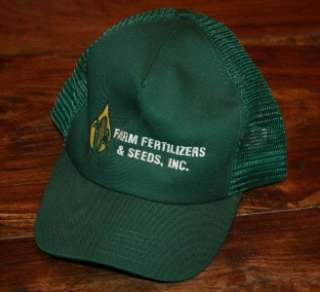 New FARM FERTILIZERS & SEEDS Corn soybean Farmer SNAPBACK CAP green 