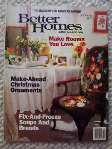   GARDENS Magazine October 1987 Christmas Ornaments Soup & Breads  