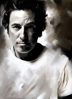 BRUCE SPRINGSTEEN drawing photo cd painting CANVAS ART GICLEE PRINT 