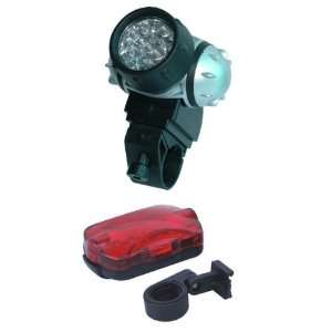   Bicycle 21 LED Front + 5 LED Rear Bicycle Bike Head Light flash