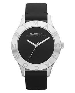 Marc by Marc Jacobs Watch, Womens Black Leather Strap 40mm MBM1205 