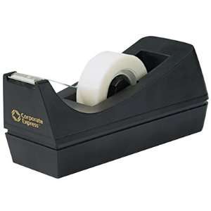   Desk Tape Dispenser, 1 Core, Weighted Base, Black CEB40038 Office