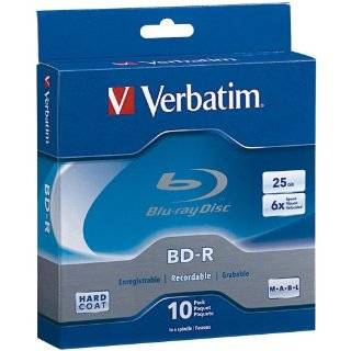   Blu ray Single Layer Recordable Disc BD R, 10 Disc Spindle by Verbatim