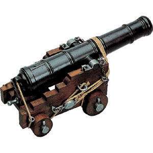 Naval Cannon Model 18th Century British Wood Trunk 1800  
