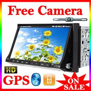 GPS Nav PIP 7 HD Double 2DIN Car Stereo DVD Player Bluetooth iPod MP3 