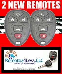   NEW GM CHEVY REMOTE KEY KEYLESS ENTRY FOB TRANSMITTERS PAIR OF REMOTES