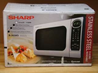 Sharp Carousel Stainless Steel 1100 Watt Counter Top Microwave Oven R 
