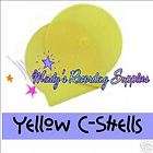 10 Pk Slim Yellow C Shell Clam Case CD DVD Jewel Cases