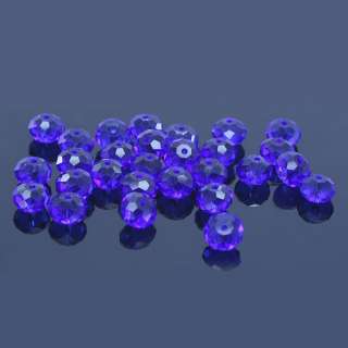 New 72pcs Glass Jelly Crystal Spacer loose Beads Findings 9 Colors 
