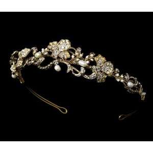  Antique Style Gold Bridal Headband: Beauty