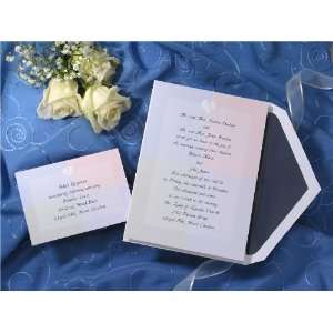  Four Color Background with Embossed Heart Wedding Invitations 