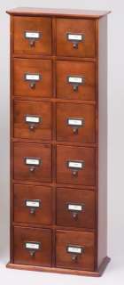 Solid Oak 228 CD/DVD Storage Cabinet/Rack Walnut  