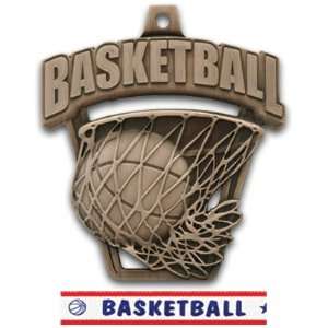   Basketball Medals BRONZE MEDAL/AMERICANA Custom Basketball RIBBON 2.5