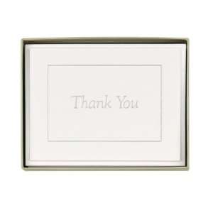 CR Gibson Box of 18 Thank You Note Cards, White (CT81 31)